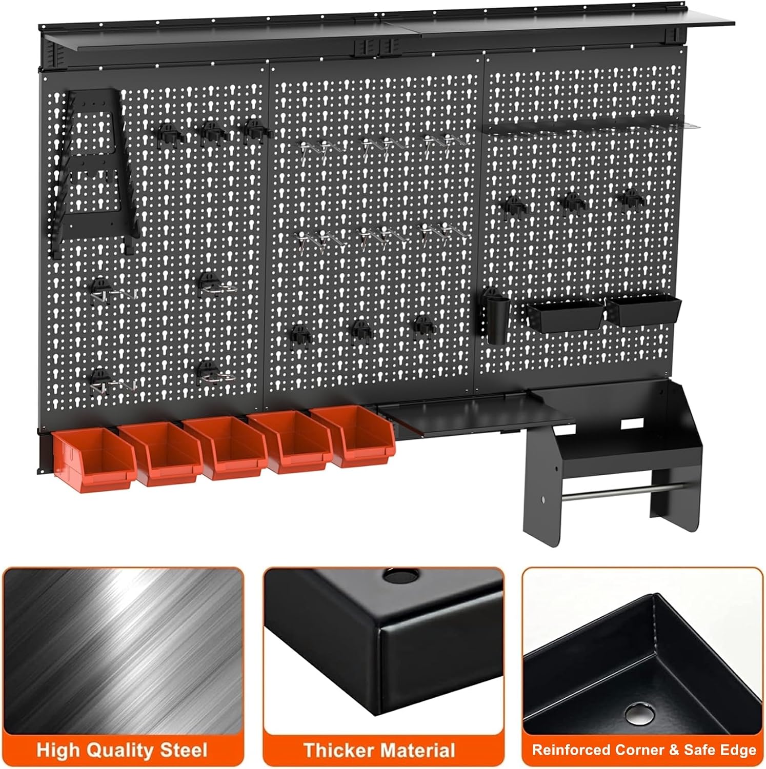 Metal Pegboard Wall Organizer  - đánh giá và giá Workshop Tools Display