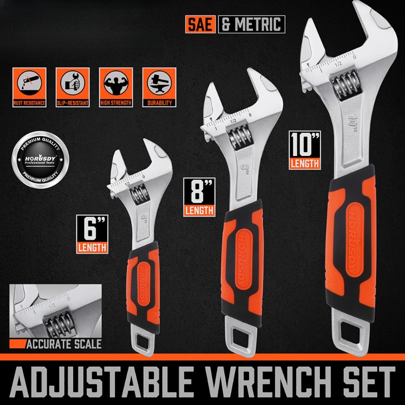 3Pcs Adjustable Wrench Set - 6 - đánh giá và giá Design Tools Workshop